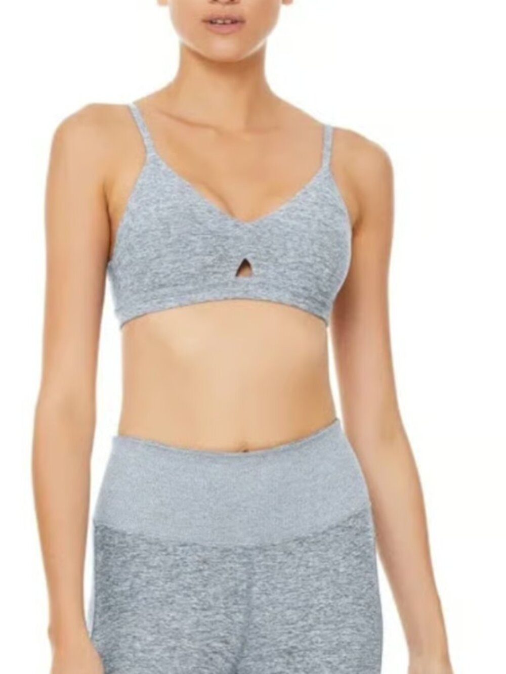 Alo Yoga Alosoft Lounge Bra Blue Haze Heather Size